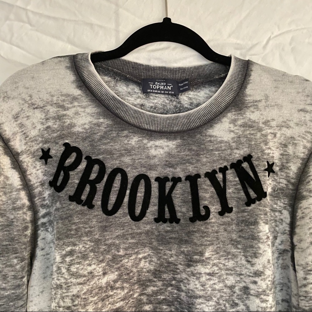 Topman Brooklyn grey sweatshirt